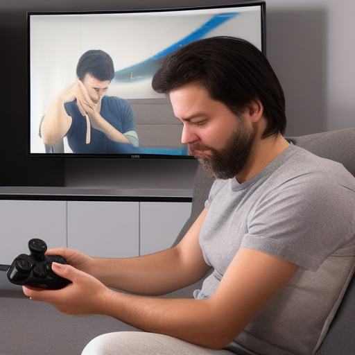 946863248_A_middle_aged_man_sits_on_a_sofa_and_plays_a_game_console_in_front_of_a_TV.png