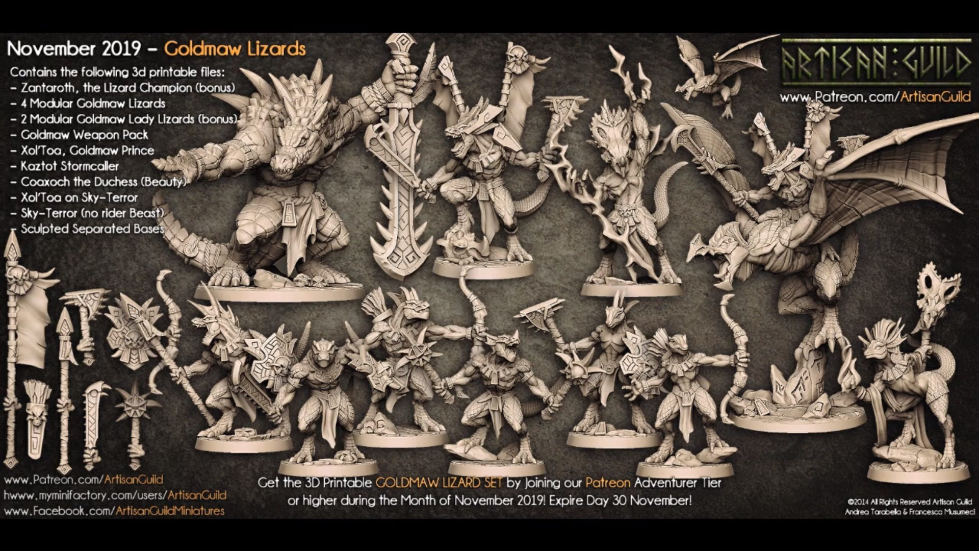 Goldmaw Lizards | STL Pirate