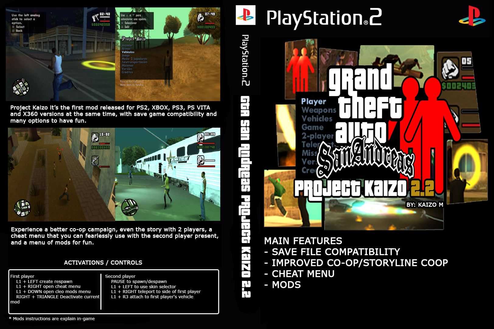 MODS CLEO NO PS2: GTA PROJECT KAIZO