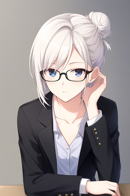 00039-2597723979-masterpiece,best quality,highly detailed,office lady,white hair,hair bun,collarbone, messy hair, black suit,messy hair,wallpaper.png