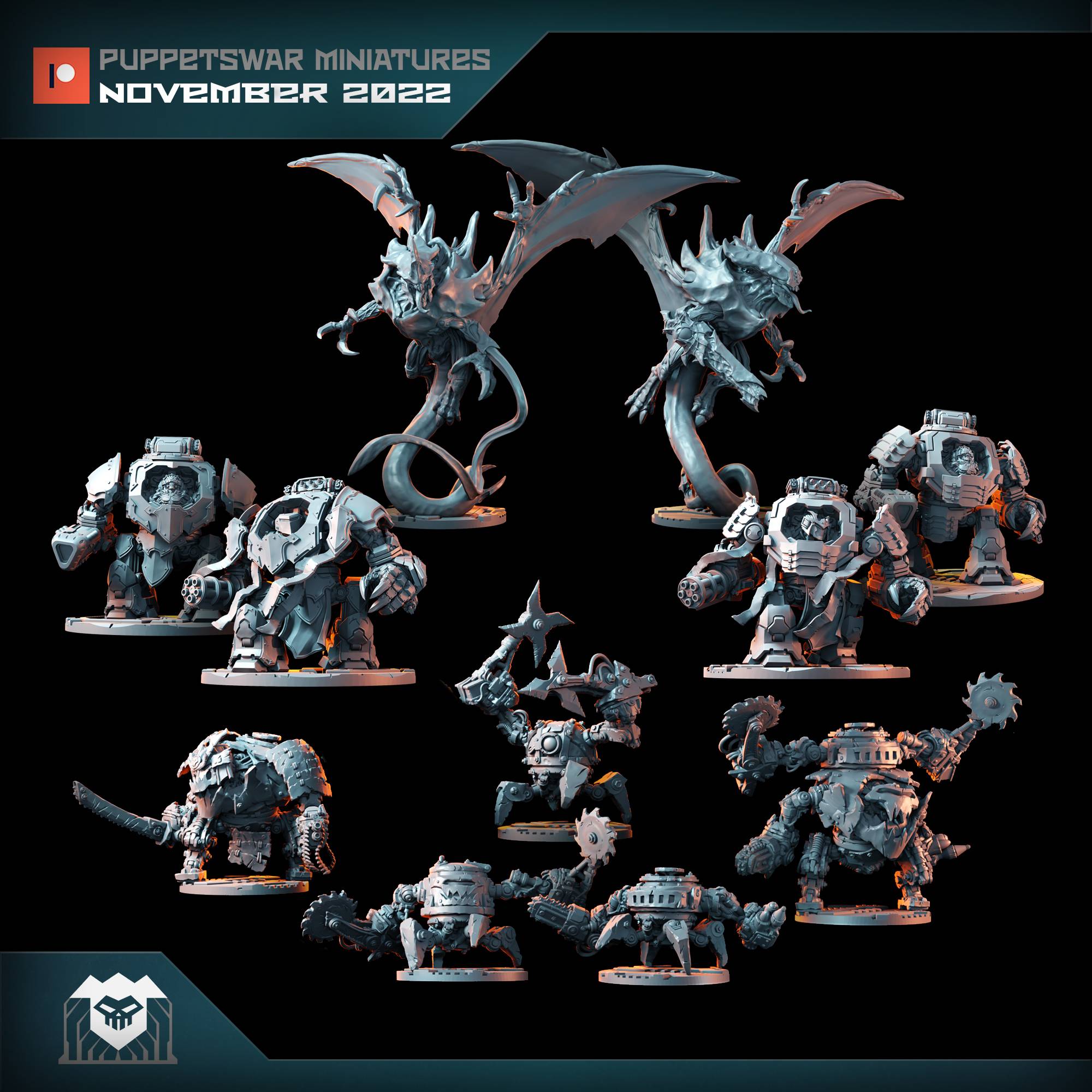 Puppetswar Miniatures 2022/11 Releases! STL Pirate
