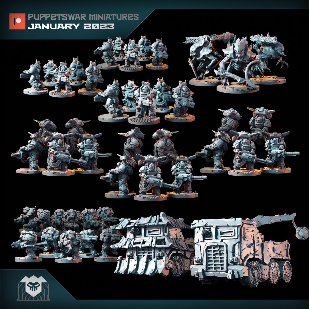 Puppetswar Miniatures 2023/01 Releases! STL Pirate