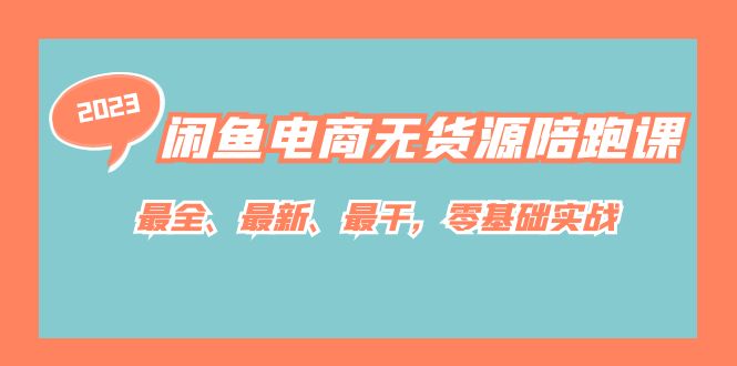 （7215期）闲鱼电商无货源陪跑课，最全、最新、最干，零基础实战！插图