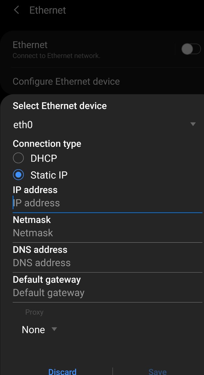 问一下各位大哥，有没有手机端的APP可以更改接在手机上的USB网卡的IP地址？插图