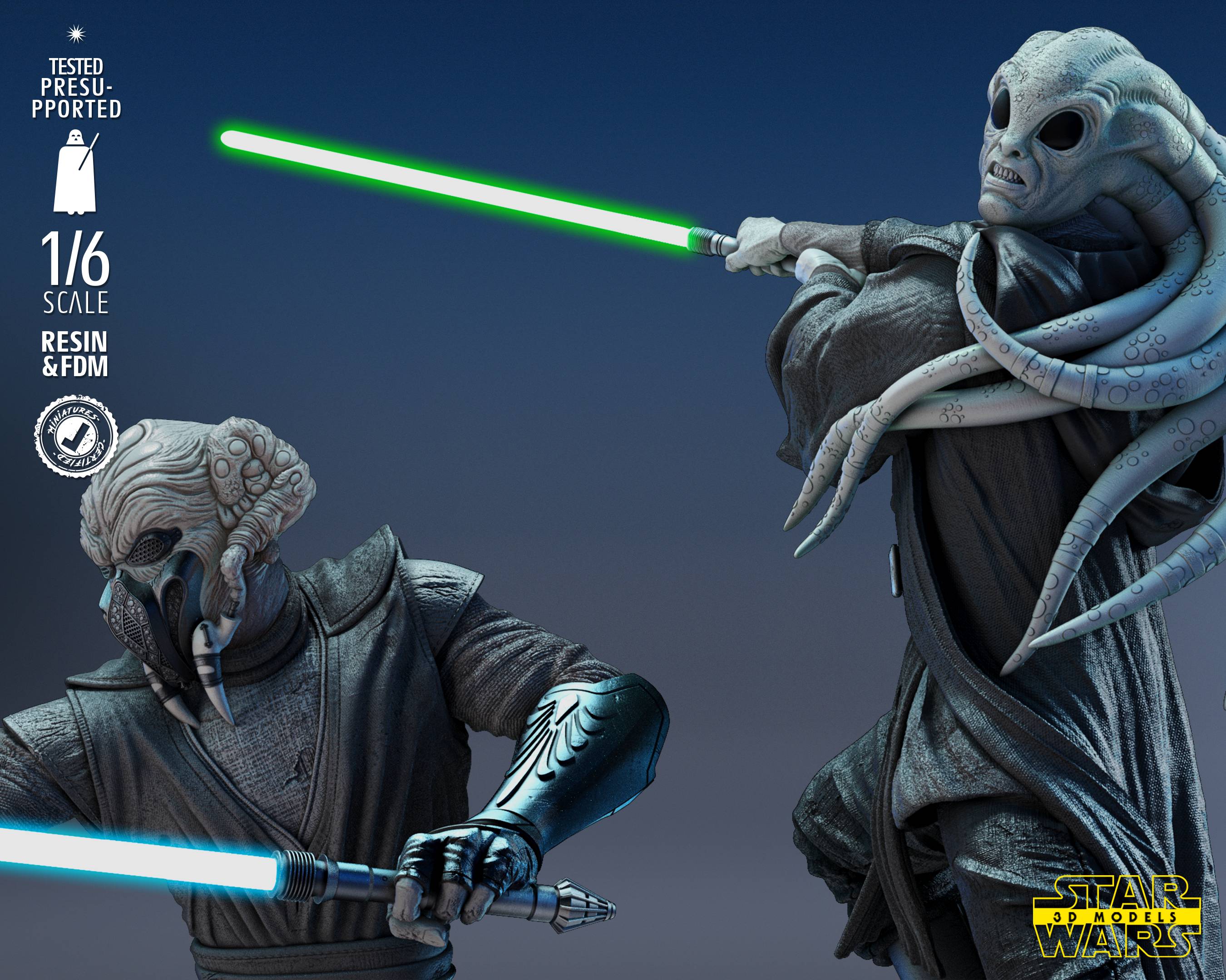 Plo Koon & Kit Fisto STL Pirate