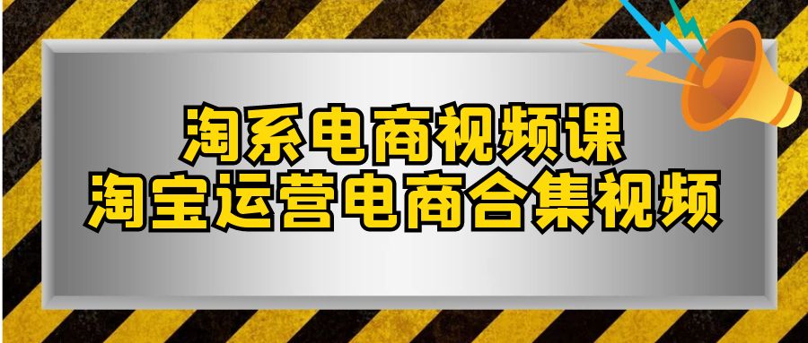 淘系电商视频课，淘宝运营电商合集视频（33节课）插图